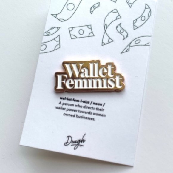 Wallet Feminist Metallic Pin - Picture 1 of 4